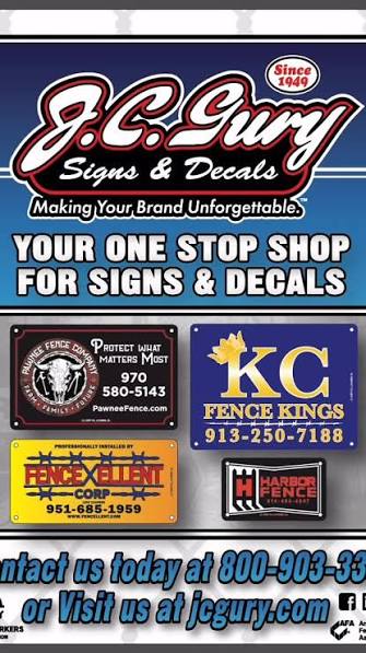 Real customer signs from Pawnee Fence, KC Fence Kings, FenceXcellent, Harbor Fence and more - trusted by leading companies nationwide