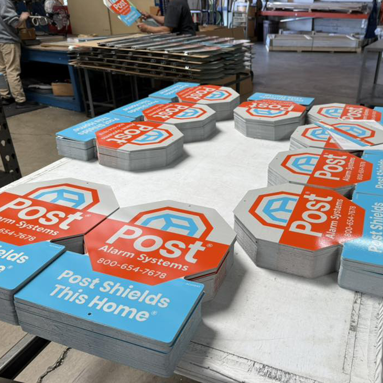 Reflective sign in daylight